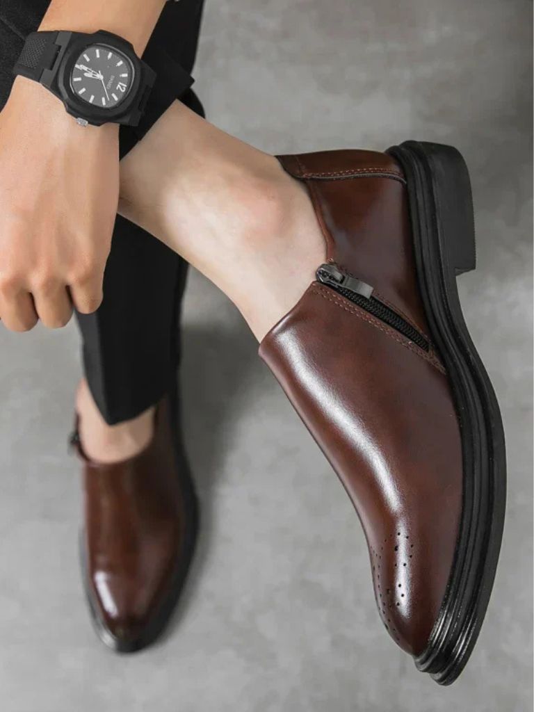 Brun Prestige Leather Loafers - Cross & Crown