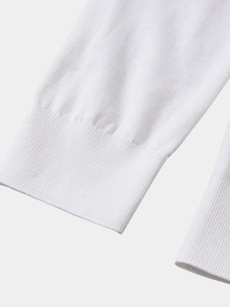 Ivory Elite Long Sleeve Polo – Cross & Crown