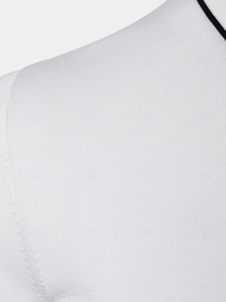 Ivory Elite Long Sleeve Polo – Cross & Crown