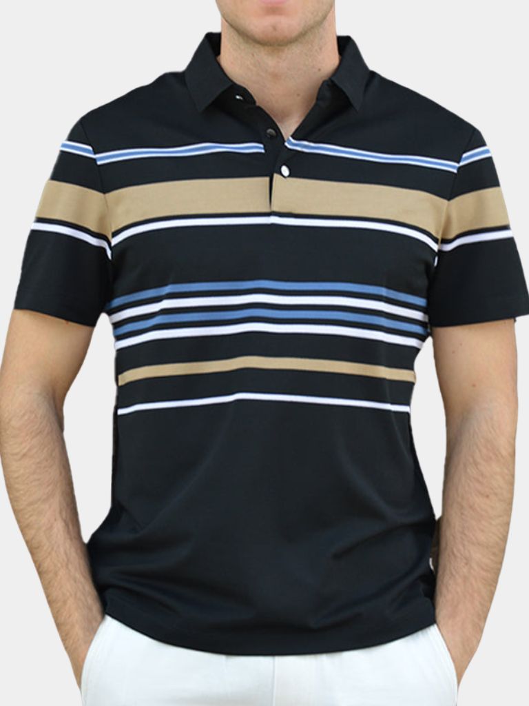 Sunset Stripe Polo – Cross & Crown