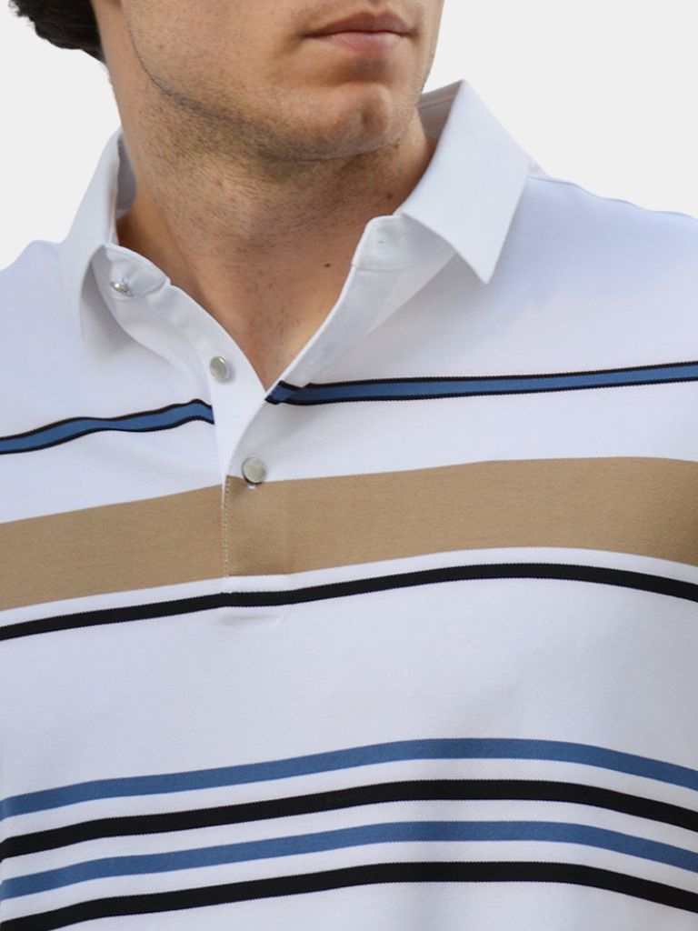 Sunset Stripe Polo – Cross & Crown