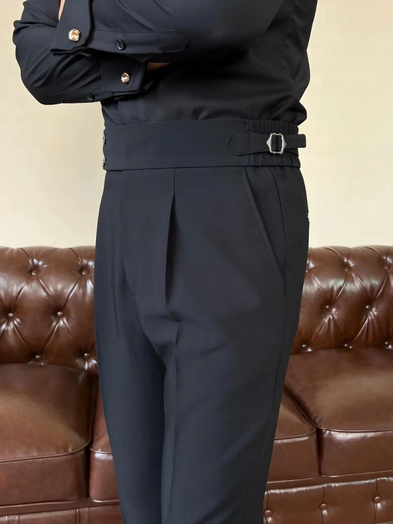 Classic Italia Sidetab Elastic Trousers - Cross & Crown