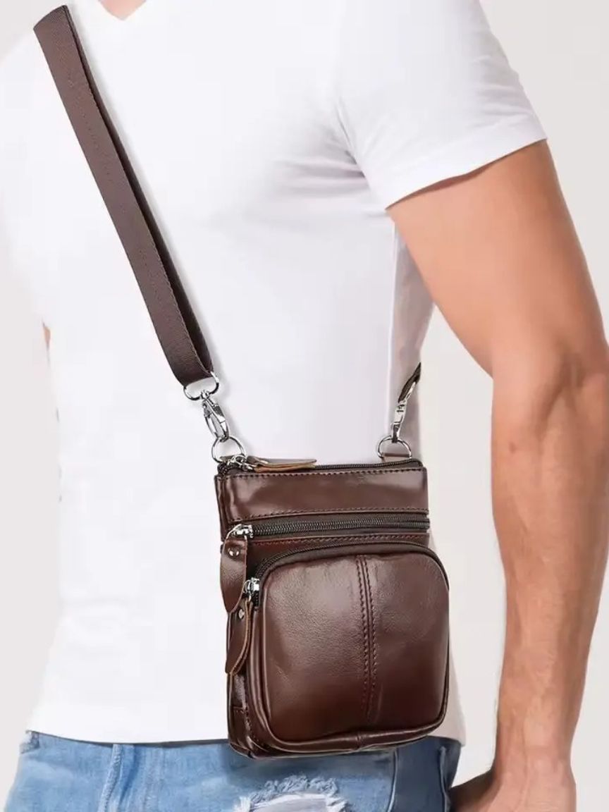 Crossbody Leather Shoulder Bag - Cross & Crown