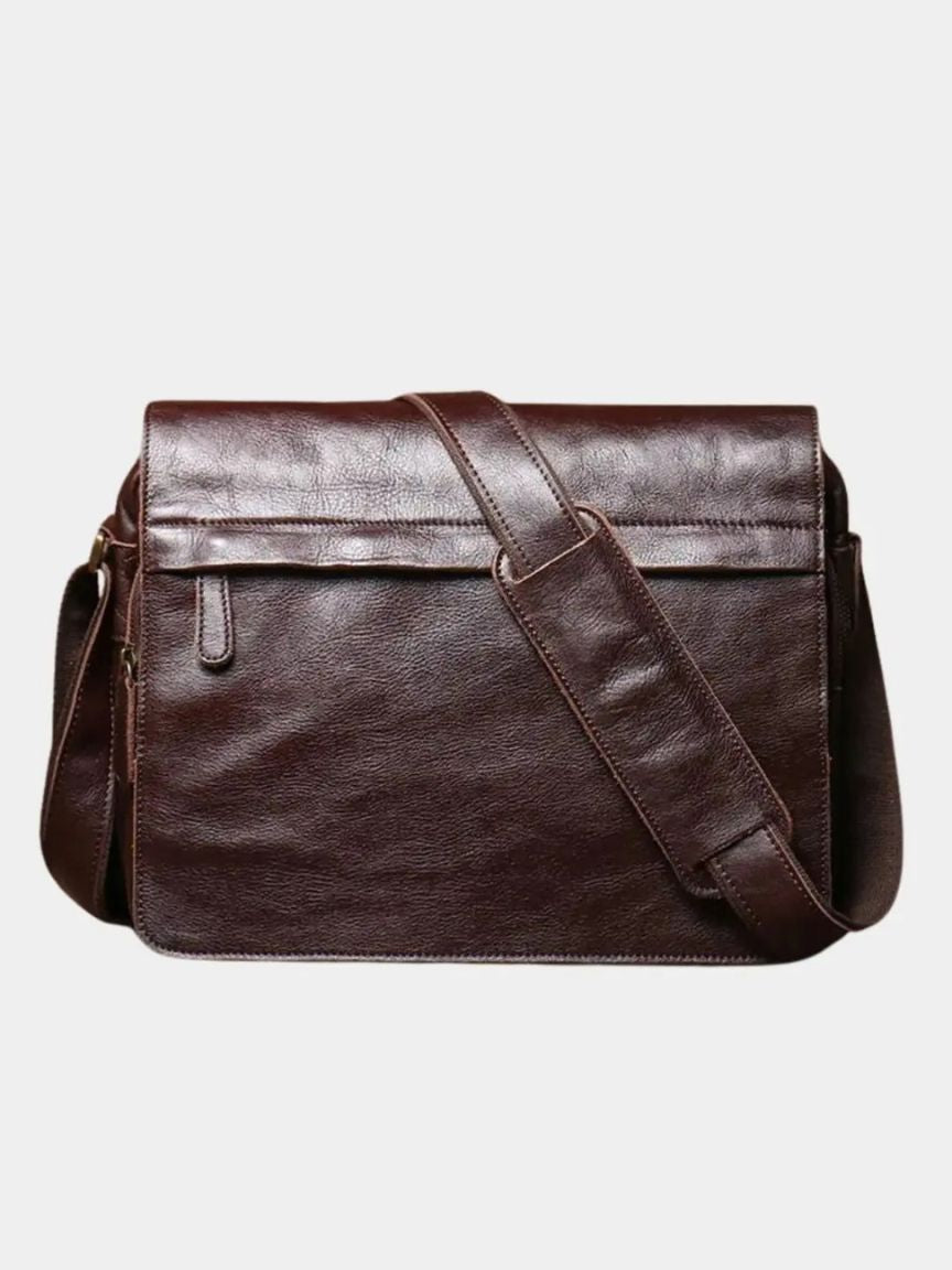 Classic Messenger Leather Bag - Cross & Crown