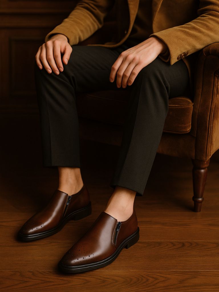 Brun Prestige Leather Loafers - Cross & Crown