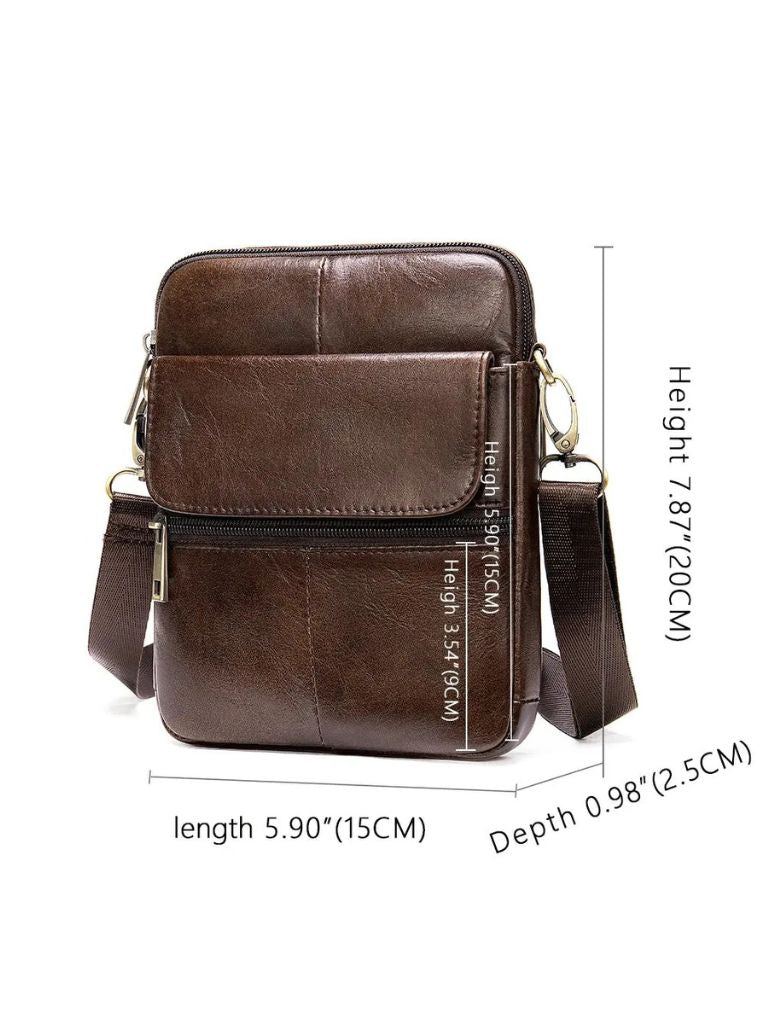 Essential Leather Shoulder Bag - Cross & Crown