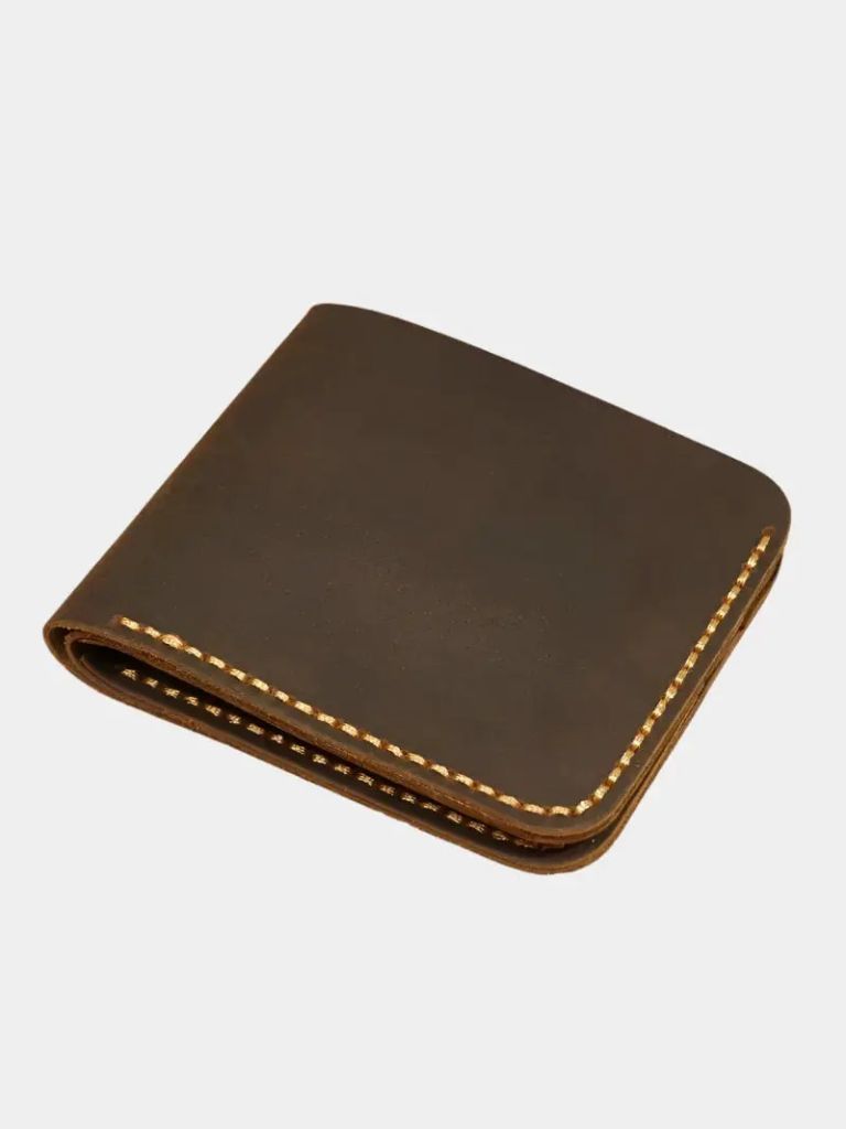 Handmade Vintage Leather Wallet - Cross & Crown