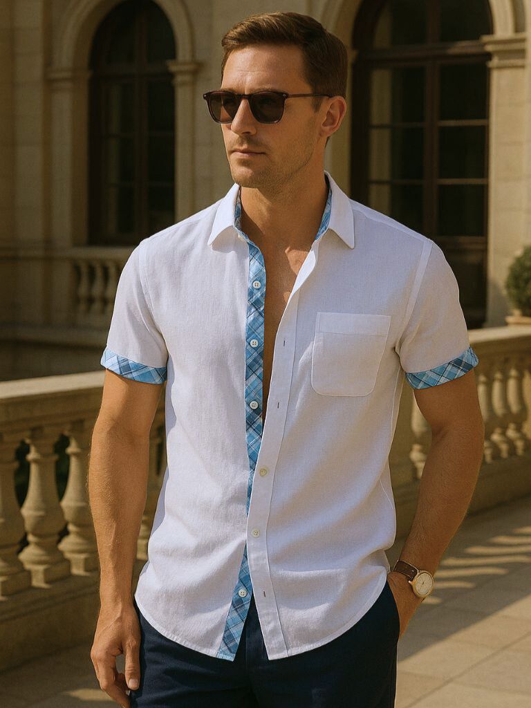 Ocean Detail Casual Shirt - Cross & Crown