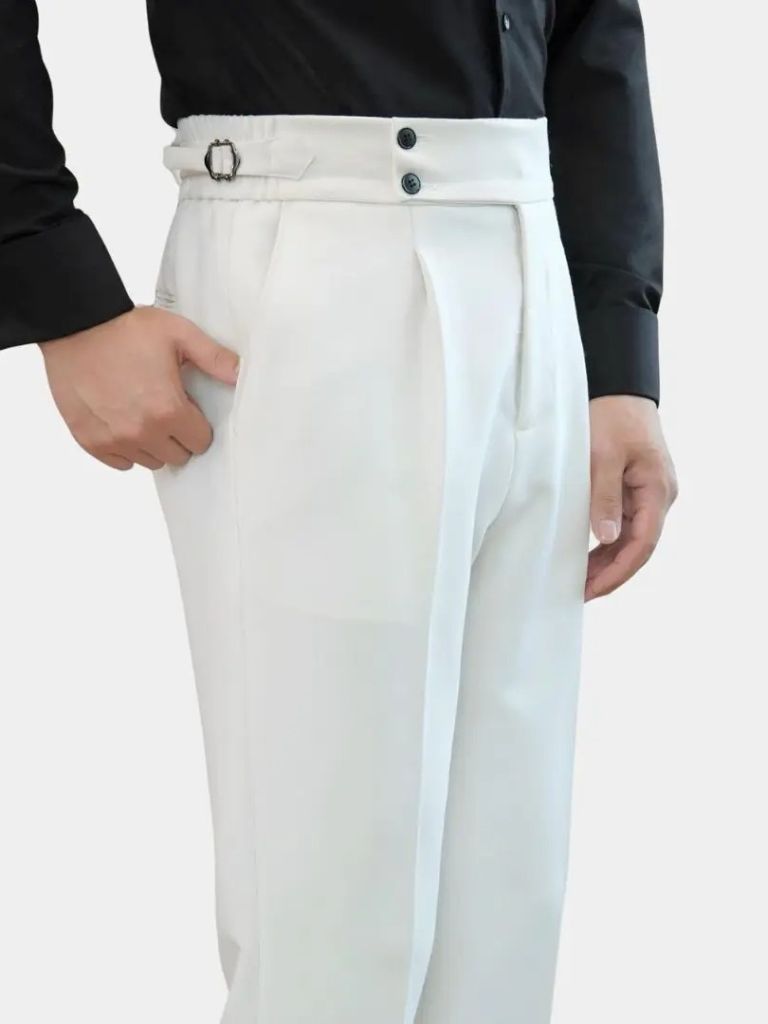 Classic Italia Sidetab Elastic Trousers - Cross & Crown