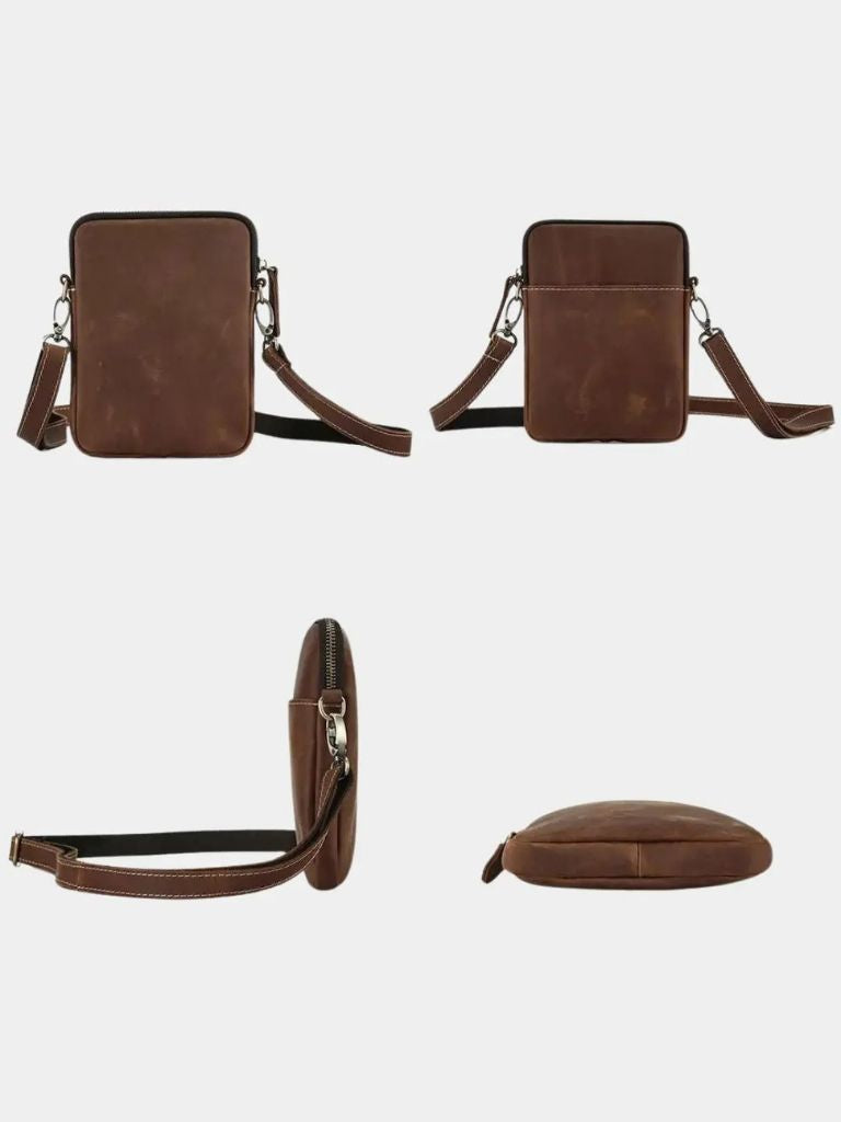 Minimalist Crossbody Leather Bag - Cross & Crown
