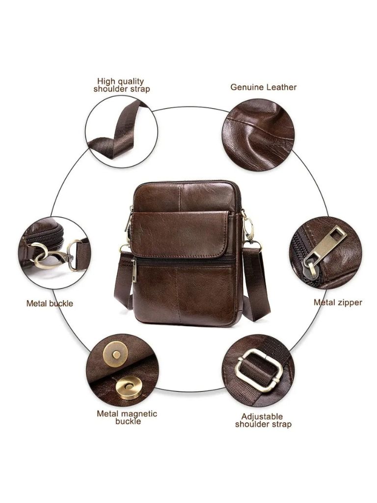Essential Leather Shoulder Bag - Cross & Crown