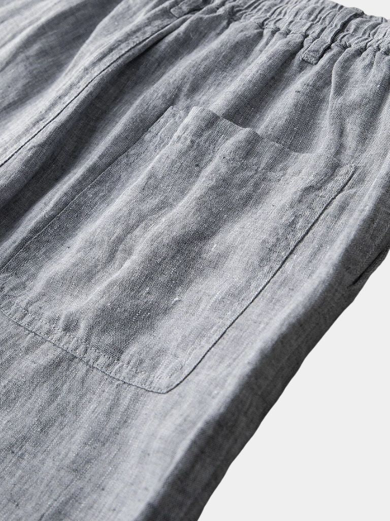 Gris Mariner Linen Shorts - Cross & Crown