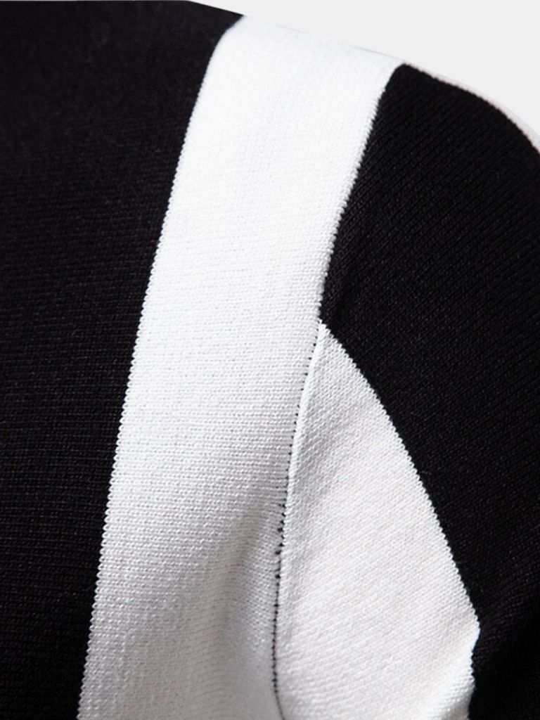 Navy Stripe Polo - Cross & Crown