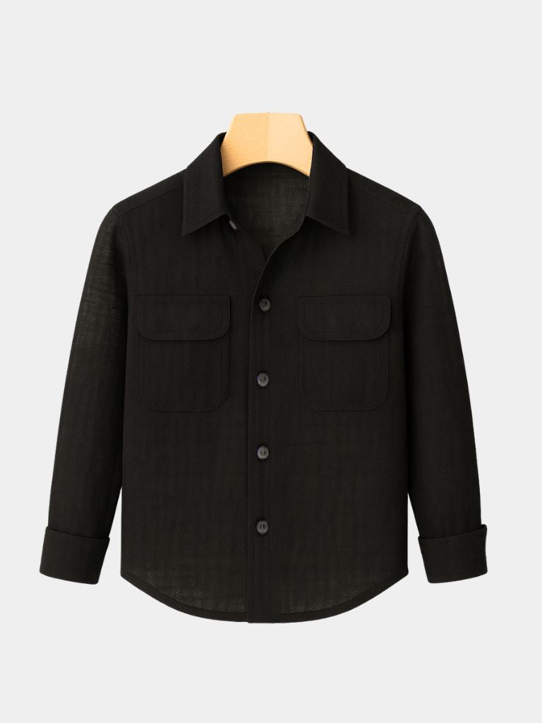 Camicia minimalista a maniche lunghe - <tc>Cross & Crown</tc>