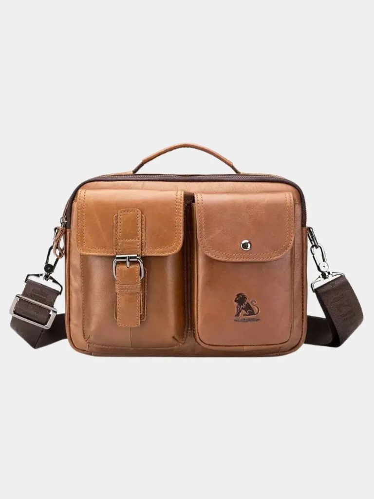 Retro Leather Square Shoulder Bag - Cross & Crown