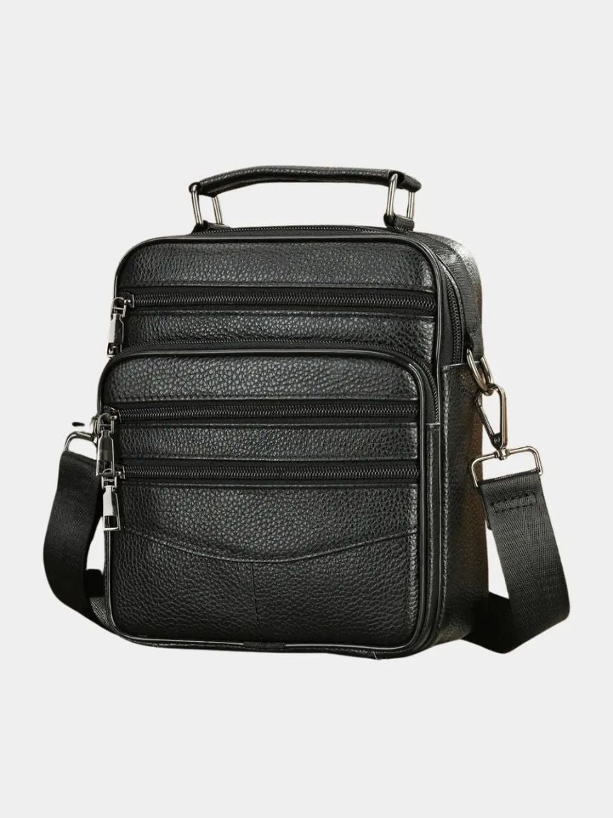 Leather Men's Shoulder Bag - Cross & Crown