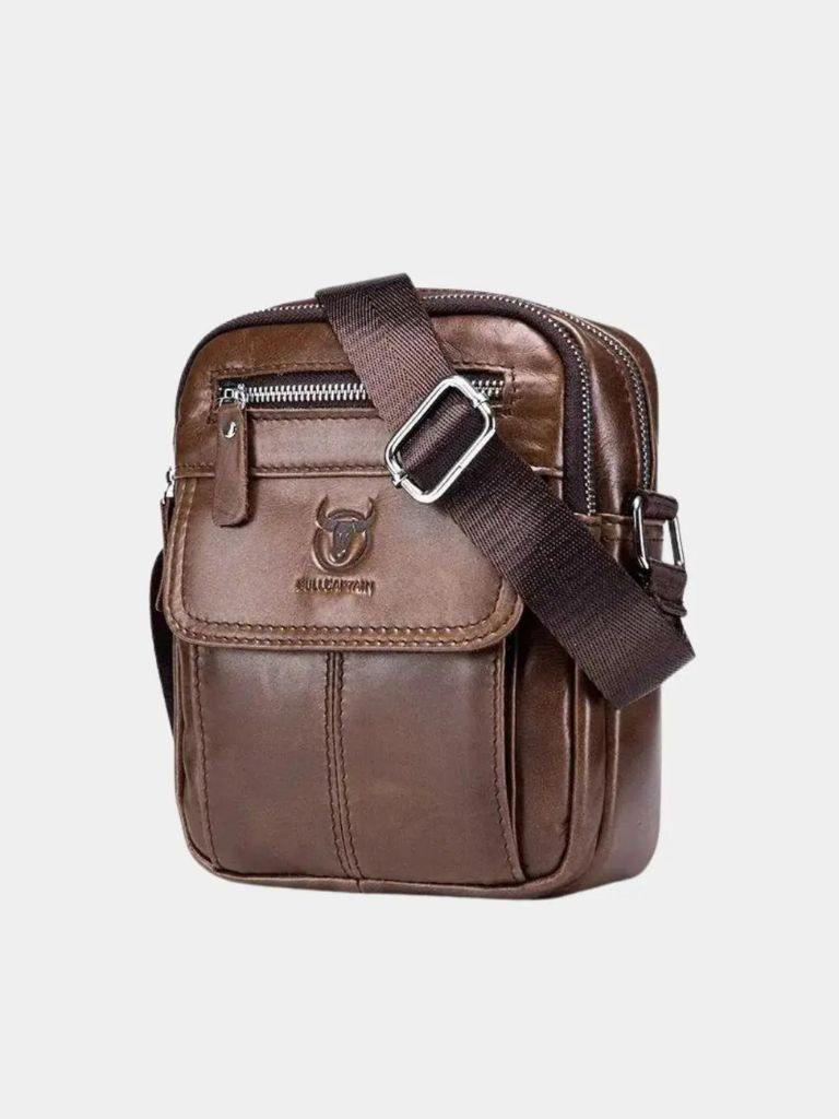 Leather Messenger Bag - Cross & Crown
