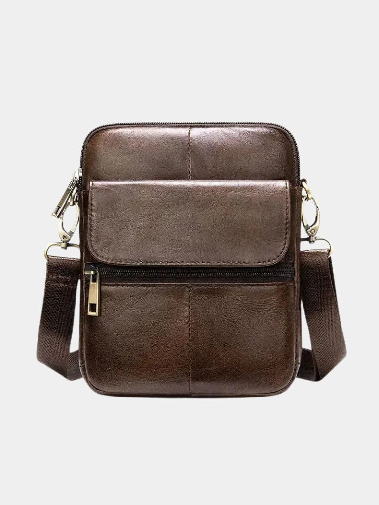 Essential Leather Shoulder Bag - Cross & Crown
