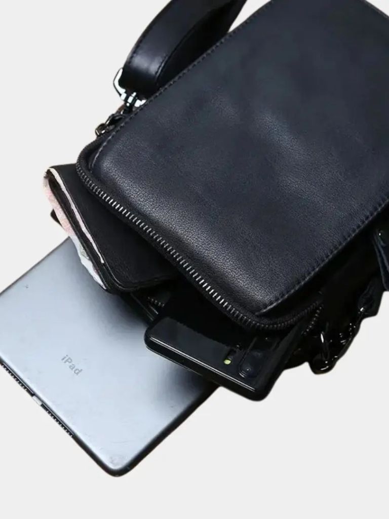 Leather Men's Shoulder Bag - Cross & Crown