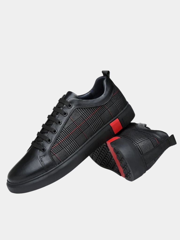 Blackgrid Leather Loafers – Cross & Crown