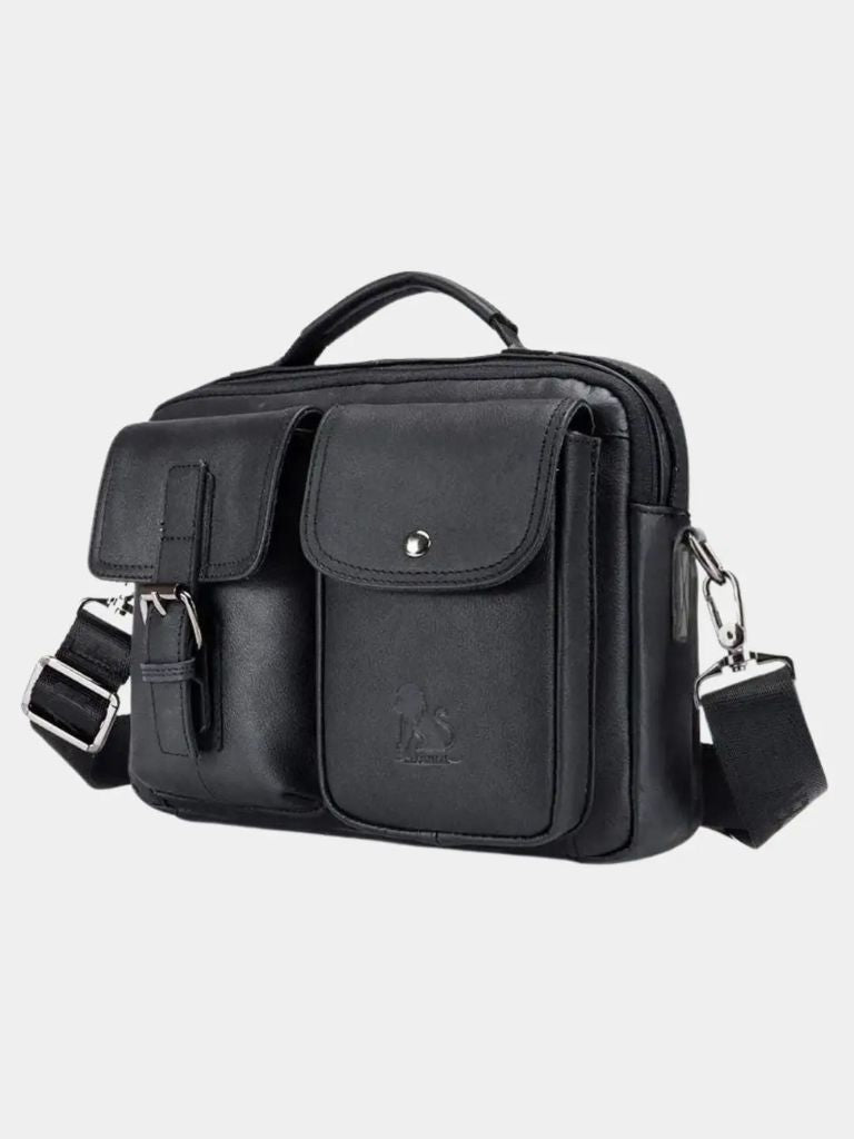 Retro Leather Square Shoulder Bag - Cross & Crown