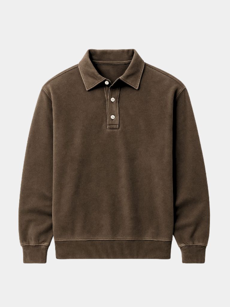 Canyon Mist Long Sleeve Polo Shirt – Cross & Crown
