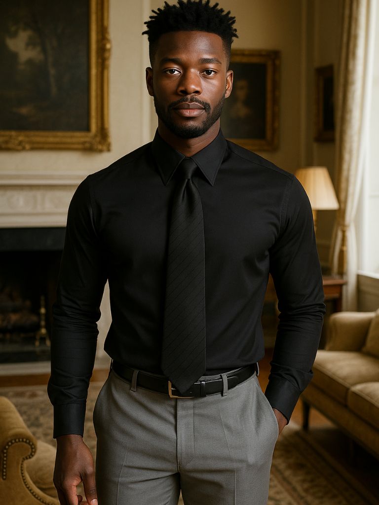 Elegant Spearpoint Collar Shirt - Cross & Crown