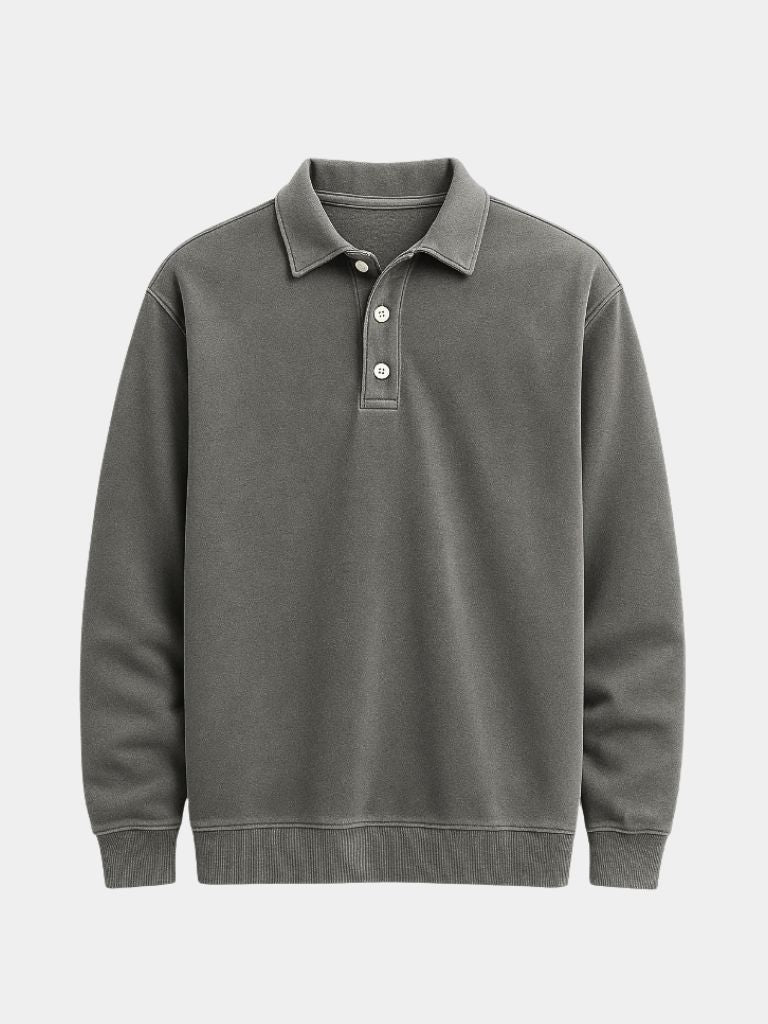 Canyon Mist Long Sleeve Polo Shirt – Cross & Crown