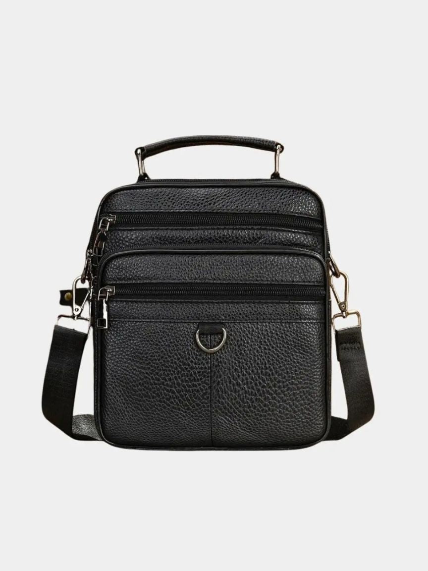 Leather Men's Shoulder Bag - Cross & Crown