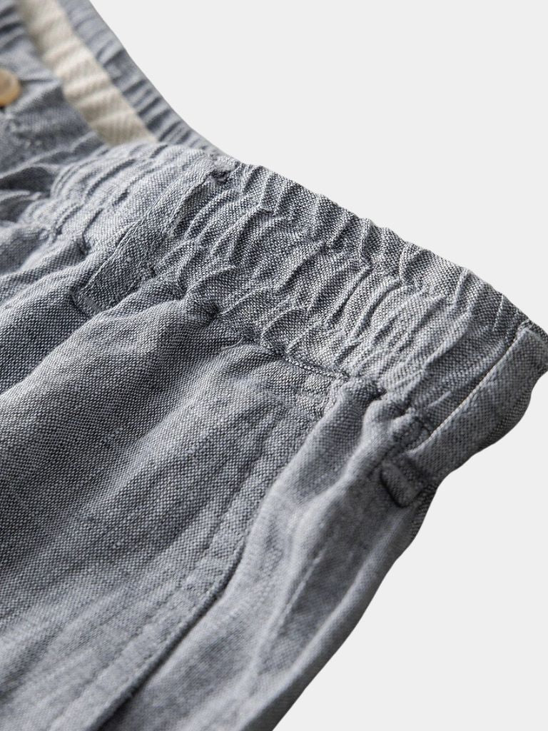 Gris Mariner Linen Shorts - Cross & Crown
