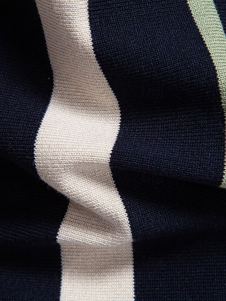 Retro Stripe Polo – Cross & Crown