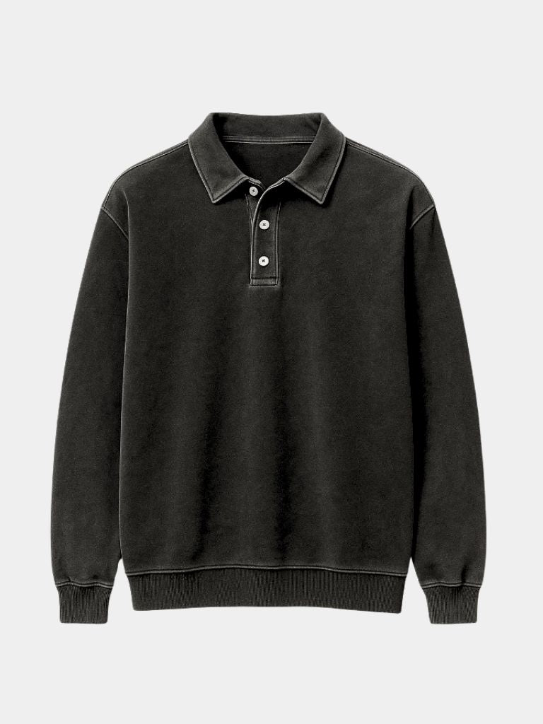 Canyon Mist Long Sleeve Polo Shirt – Cross & Crown