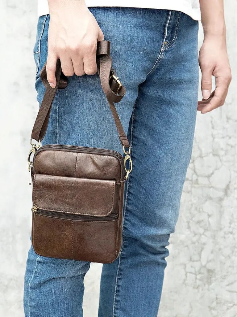 Essential Leather Shoulder Bag - Cross & Crown