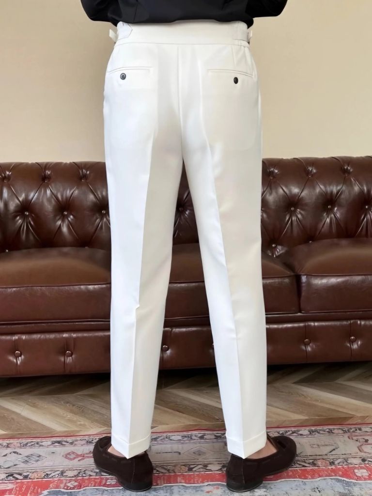 Classic Italia Sidetab Elastic Trousers - Cross & Crown