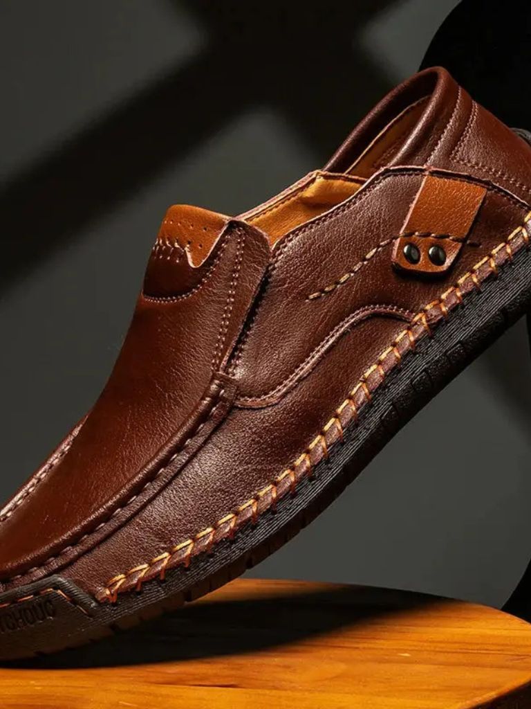 Comfortable Leather Moccasins Shoes - Cross & Crown
