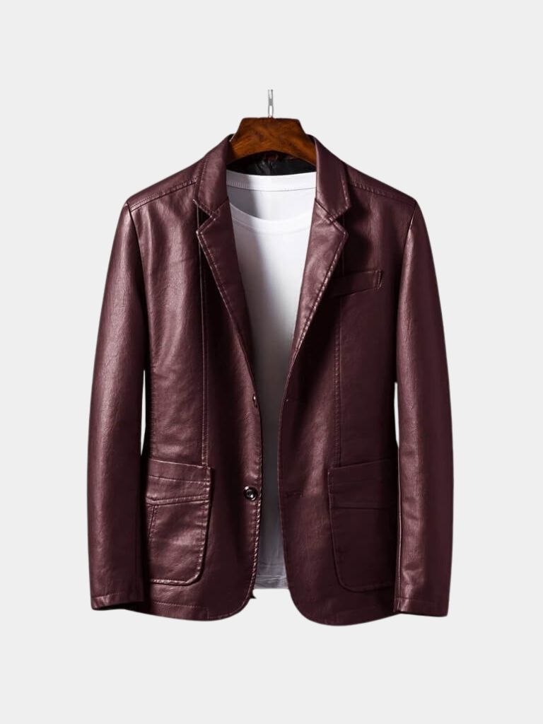 Bold Caramel Leather Jacket - Cross & Crown