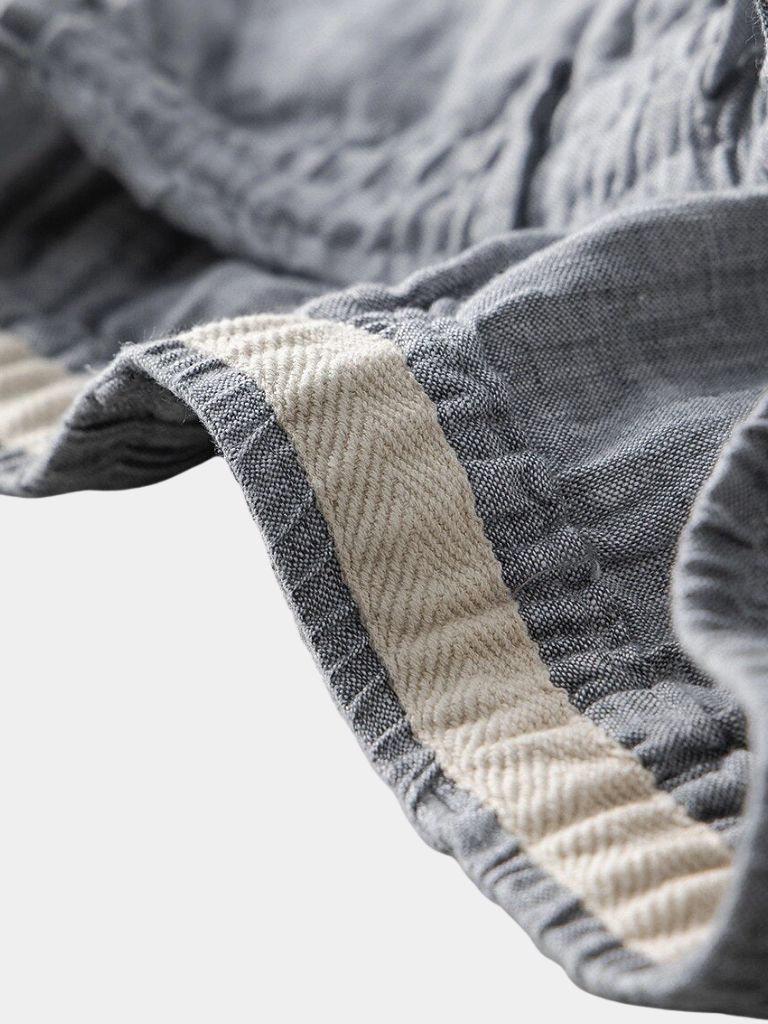 Gris Mariner Linen Shorts - Cross & Crown