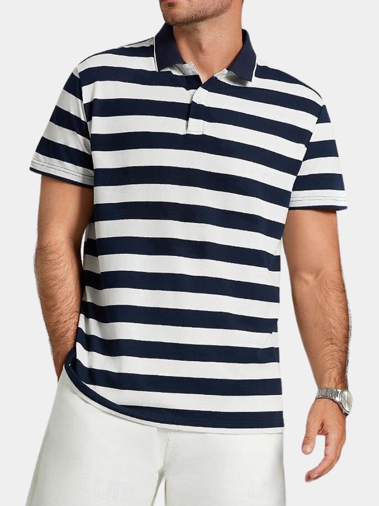 Harbour Stripe Polo - Cross & Crown