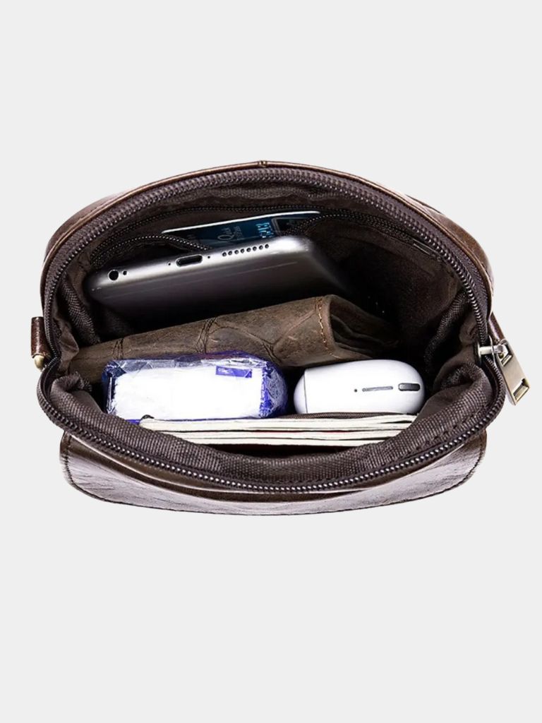 Essential Leather Shoulder Bag - Cross & Crown