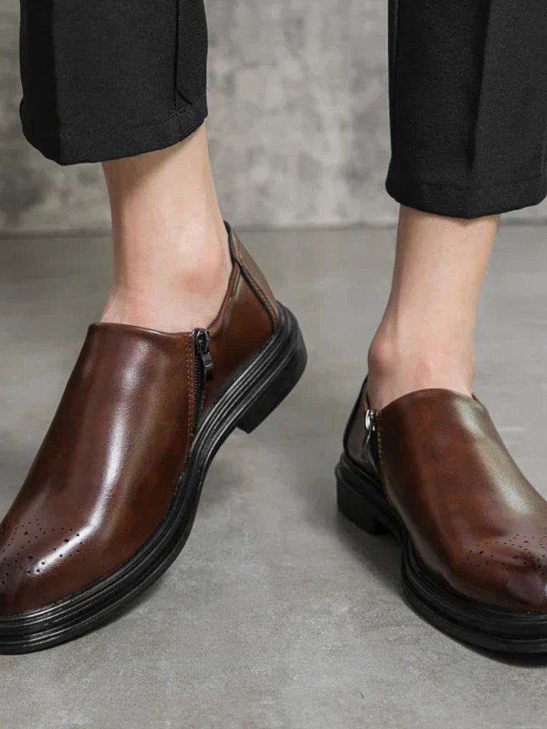 Brun Prestige Leather Loafers - Cross & Crown