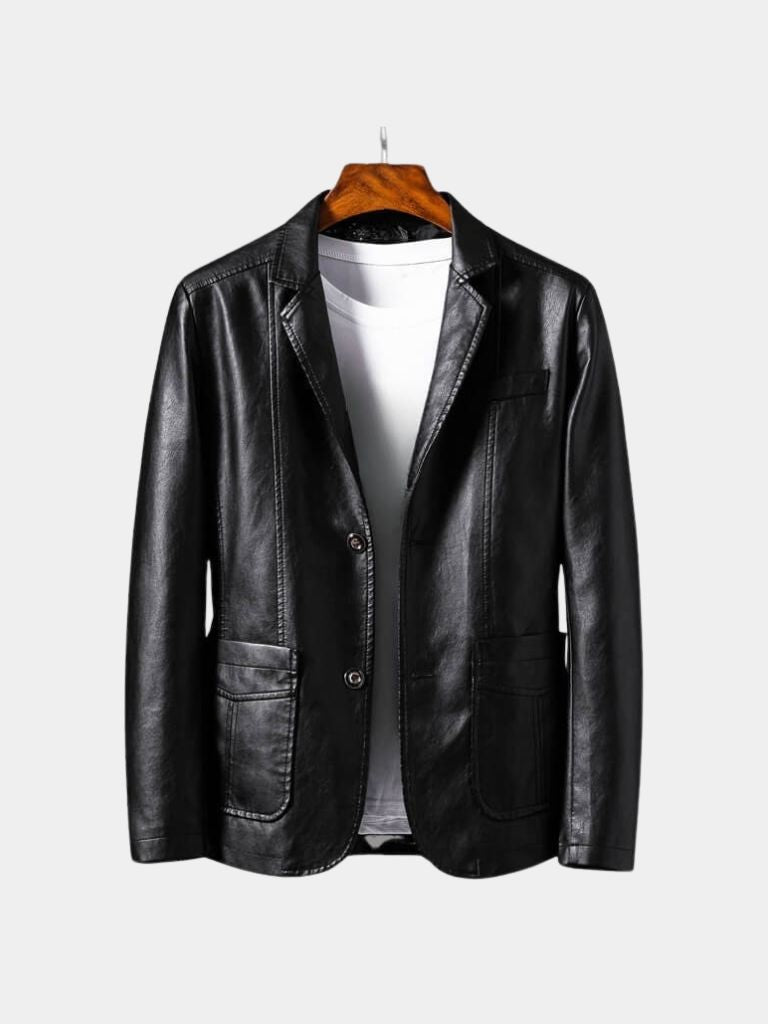 Bold Caramel Leather Jacket - Cross & Crown