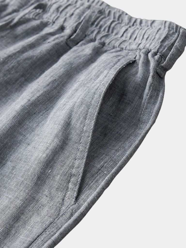 Gris Mariner Linen Shorts - Cross & Crown