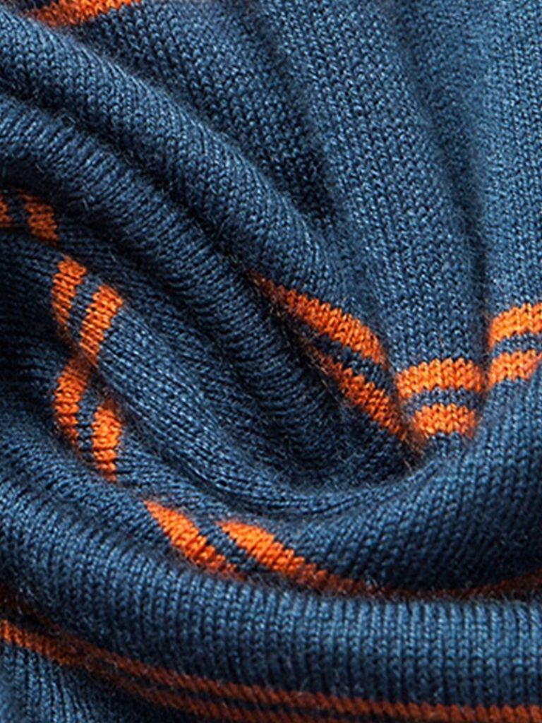Navy Sunset Striped Polo - Cross & Crown