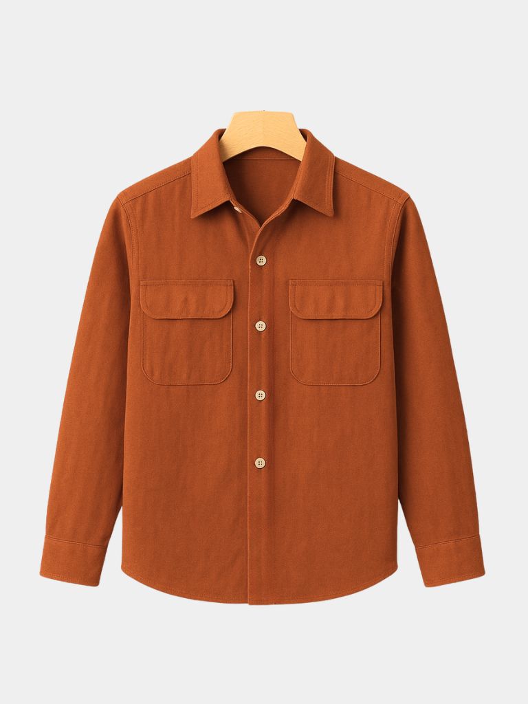 Camicia minimalista a maniche lunghe - <tc>Cross & Crown</tc>
