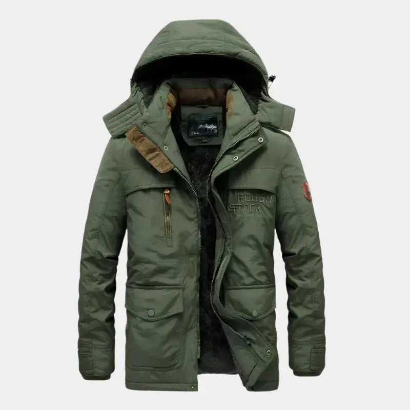 Military Hooded Jacket Cross Crown