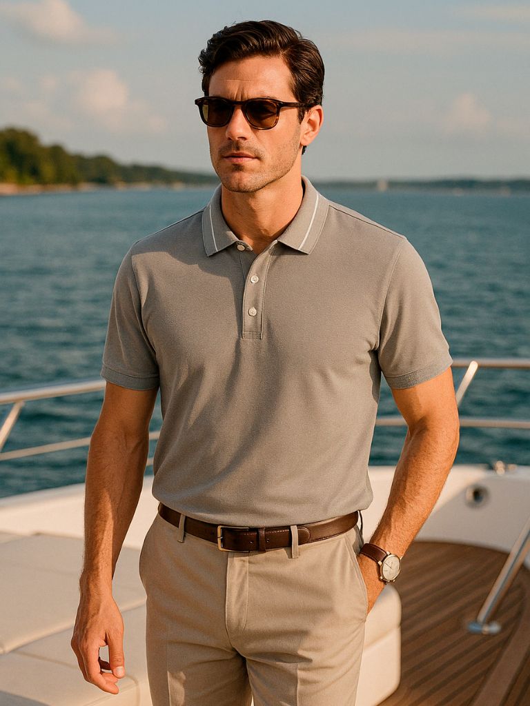 Steel Grey Polo – Cross & Crown