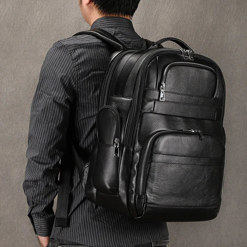 Black Bull 17” Tech Backpack with USB Charging - Cross & Crown