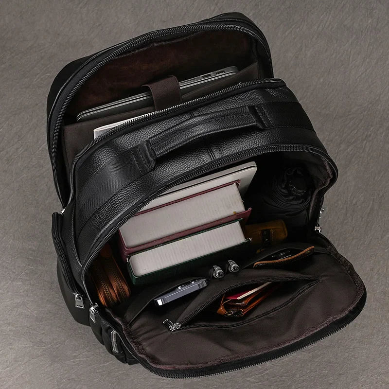 Black Bull 17” Tech Backpack with USB Charging - Cross & Crown