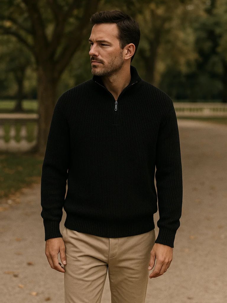 Classic Highland Quarter - Zip Sweater - Cross & Crown - Cross & Crown