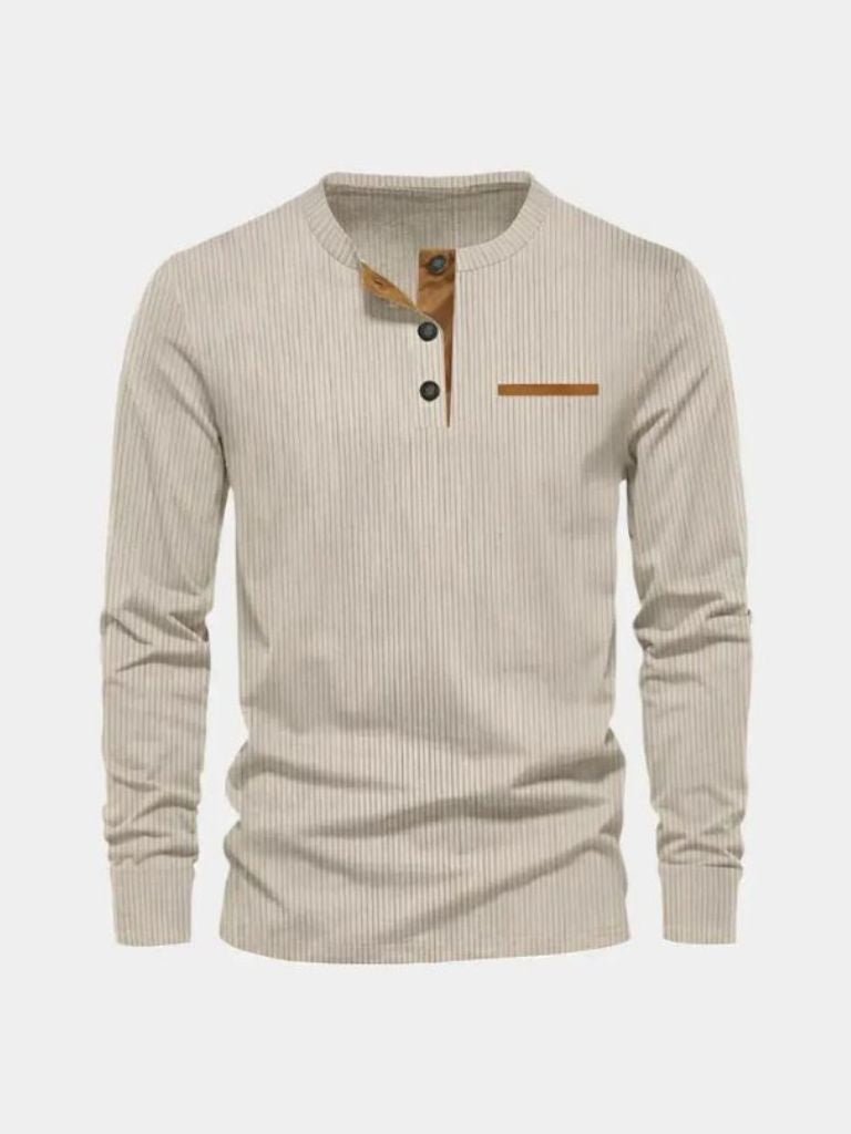 Corduroy Long Sleeve T-Shirt - Cross & Crown - Cross & Crown